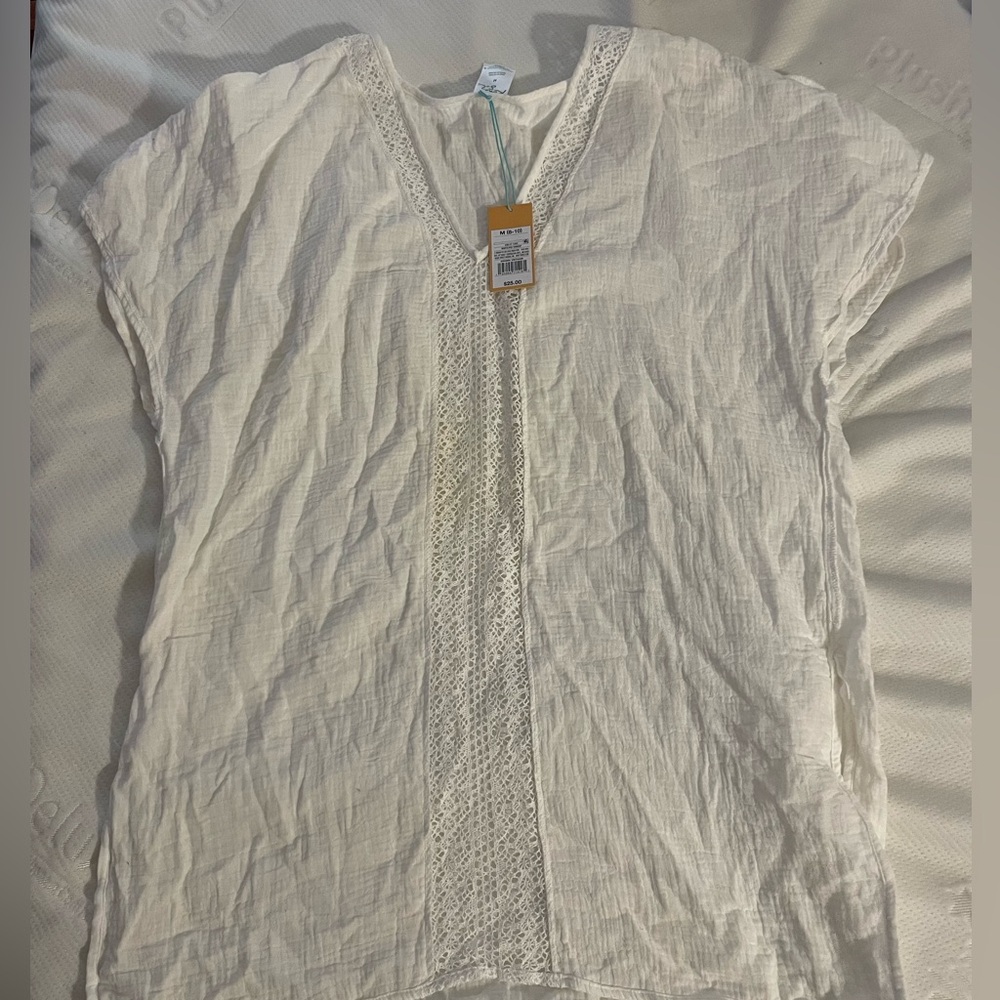 white beach cover up